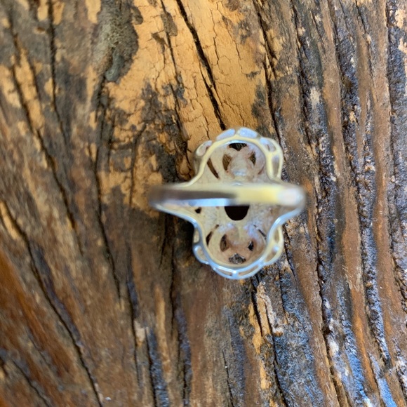 Garnet and Pearl Sterling Silver ring💍✨ - Picture 7 of 9